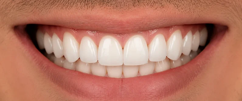 Emma's teeth after porcelain veneers treatment